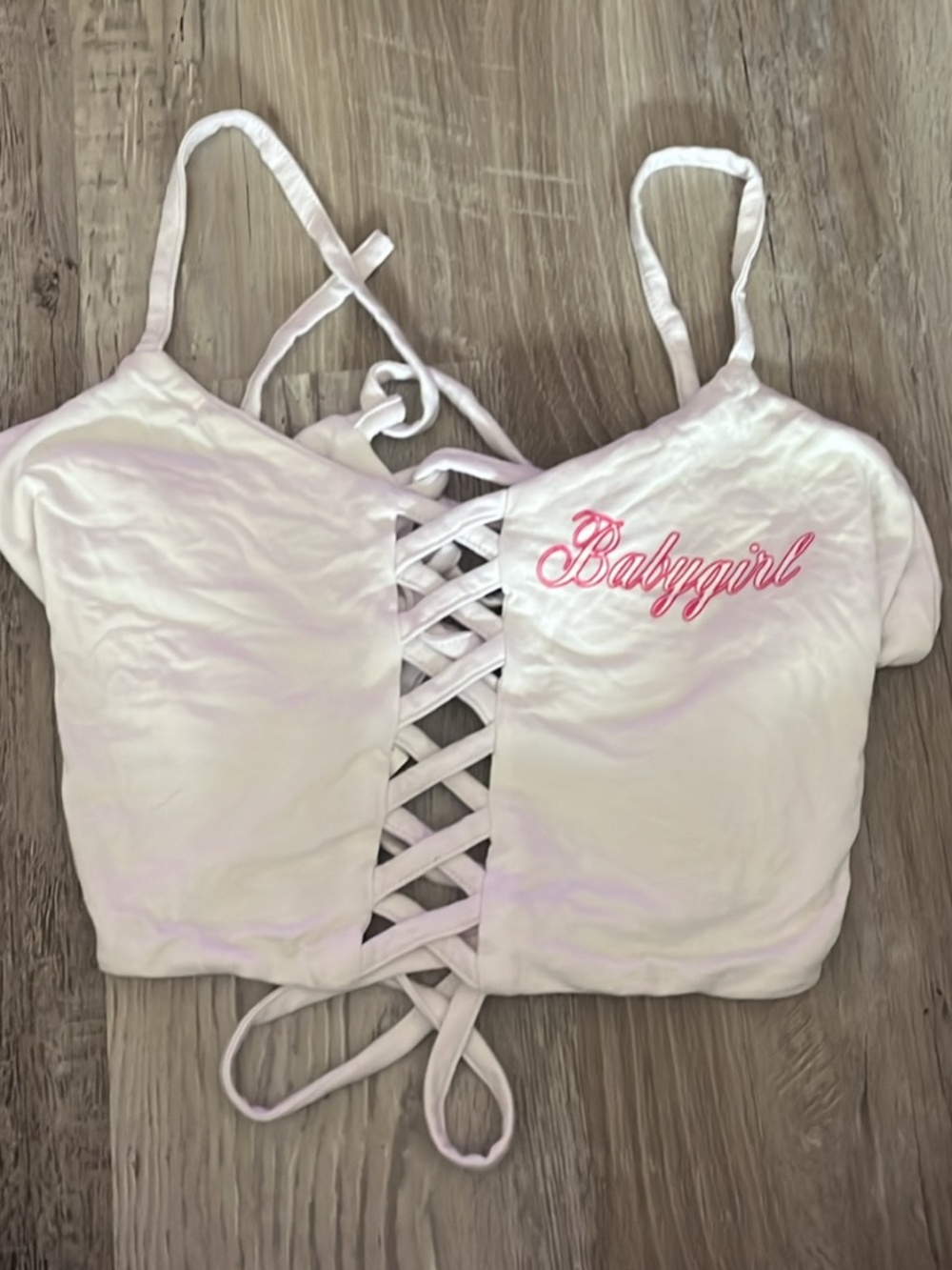 OMighty Babygirl Lace Up Top